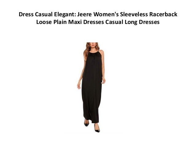 casual elegant dress code Jeere Women's Sleeveless Racerback Loose Pl…